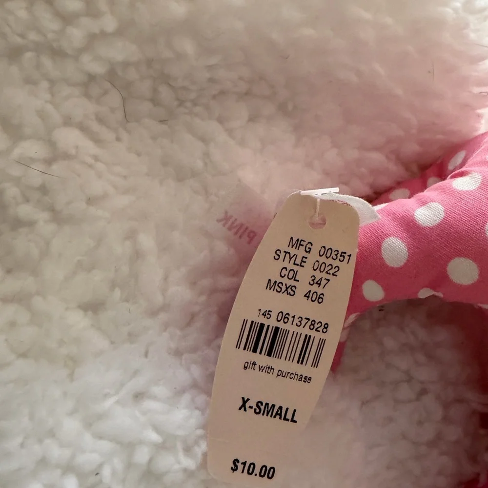 PINK Victoria's Secret Pink Polka Dot Dog Plush
